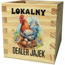Lokalny dealer jajek - drewniane pudełko organizer
