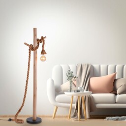 JUST LIGHT. Lampa stojąca Rope z liną