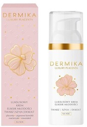 Dermika Luxury Placenta, Krem-eliksir Młodości Na Noc Twarz/szyja/dekolt,