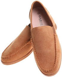 Buty męskie wsuwane karmelowe mokasyny camel