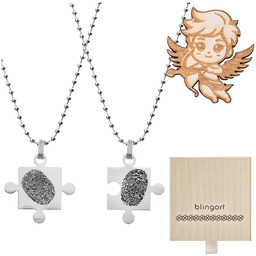 Naszyjniki z GRAWEREM dla PARY puzzle