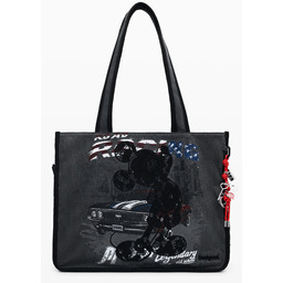 Średnia torba shopper denim Mickey