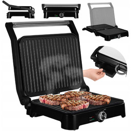 Grill Elektryczny Kontaktowy Opiekacz Kanapek Panini Duży 2000W