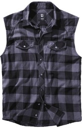 koszula CHECKSHIRT SLEEVELESS black/grey-M