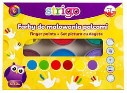 Farby do malowania palcami 40ml 6 kolorów STRIGO