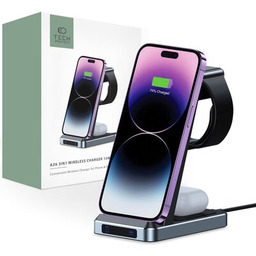 TECH-PROTECT Ładowarka indukcyjna QI15W-A26 3w1 Czarny Qi MagSafe