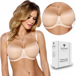 Gładki Biustonosz Bardotka Vena Vb-212 Beżowy, 95B