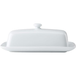 Mikasa Chalk Porcelanowy pojemnik na masło z pokrywką,
