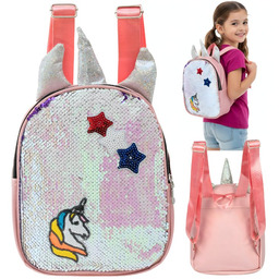 PLECAK DLA PRZEDSZKOLAKA DZIECIĘCY DO PRZEDSZKOLA JEDNOROŻEC CEKINOWY