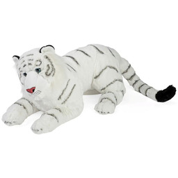 Duży pluszowy tygrys biały 76 cm leżąca maskotka