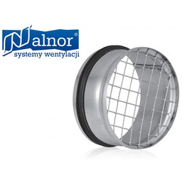 Króciec zakańczający z uszczelką i siatką prosty 160mm