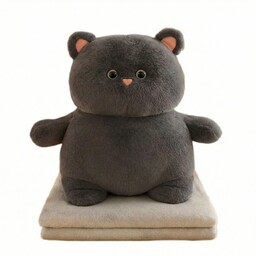 Pluszowy Kot z Kocykiem - Elegancki Zestaw Podarunkowy