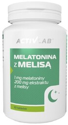 ACTIVLAB Suplement na sen Melatonina z melisą (30