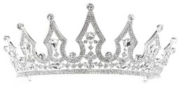 KORONA diadem KRYSZTAŁY tiara ŚLUBNA srebrna ŚLUB