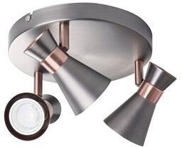 KANLUX Lampa sufitowa Mileno EL-3O ASR-AN Srebrno-miedziany
