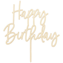 Topper na tort Happy Birthday - 16,5 cm