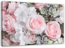 Obraz na płótnie, Różowe róże 100x70