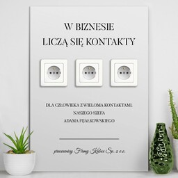 Plakat metalowy personalizowany M dla szefa kolegi