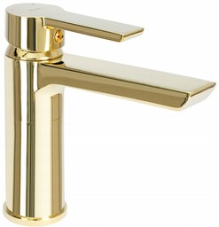 Złota bateria umywalkowa niska Argus Rea Gold