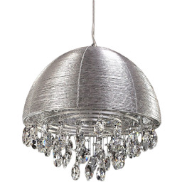 LAMPA WISZĄCA KRYSZTAŁOWA SREBRNA LEONELLA