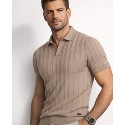 Bluzka męska sweterkowa ciemny beż Recea