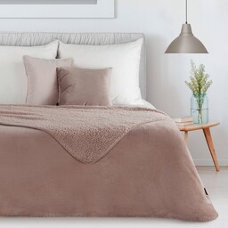 Eurofirany Koc narzuta 200x220 Tedy mocha dwustronny baranek