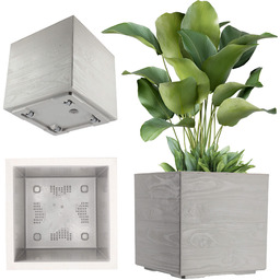 Donica Sore na kółkach 40cm Deska" szara