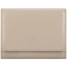 Damska portmonetka skórzana beżowa
