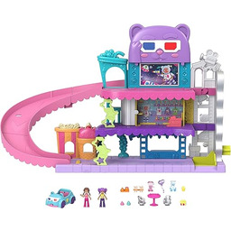 Polly Pocket Pollyville Kino samochodowe Zestaw z lalkami,