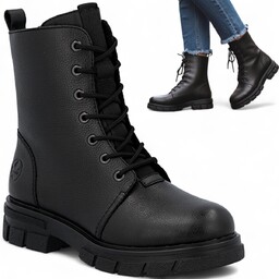 Rieker Botki Damskie Zimowe Trapery Ocieplane Wygodne