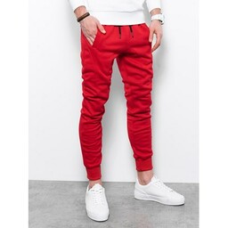 Spodnie męskie dresowe JOGERRY - czerwony V12 OM-PABS-0134