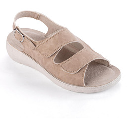 Mjartan, S.r.o Sandały damskie na koturnie beżowe