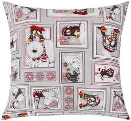 Bellatex Mała poduszka Zimowy patchwork, 45 x 45