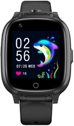 Garett, Smartwatch, Kids, Twin, 4G, czarny