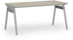Biurko PRIMO SIGMA, 160x80 cm, szara podstawa, dąb