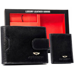 Meski zestaw prezentowy skóra naturalna Peterson PTN SET3-N78L-VT