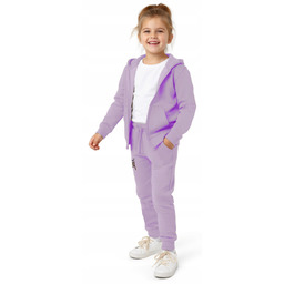 Komplet dresowy dla dziewczynki liliowy panterka bluza