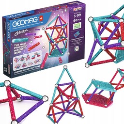 Klocki magnetyczne Geomag Glitter 60 elementów