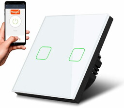 Maclean Dotykowy włącznik światła podwójny Wi-Fi SMART MCE717W