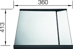 BLANCO Ociekacz nakładany stal nierdzewna, 413x360, [ZEROX, CLARON]