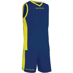 Givova KIT POWER INTERLOCK BLU/GIALLO Tg. S
