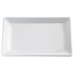 Wyprzedaż - Półmisek prostokątny z melaminy biały 35,5