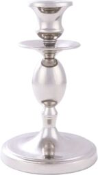 Świecznik metalowy srebrny 20cm D01578 z serii GRACE