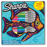 Sharpie Markery Permanentne 28 Kolorów FN UFN Ryba