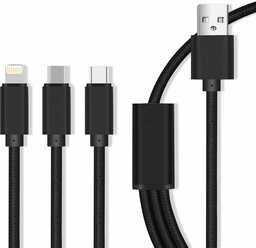 Maxlife kabel 3w1 USB - Lightning + USB-C