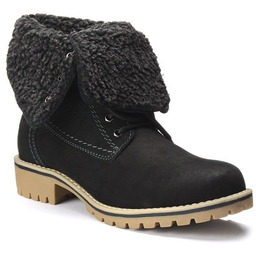 Botki zimowe trapery damskie skórzane ocieplane Marco Tozzi