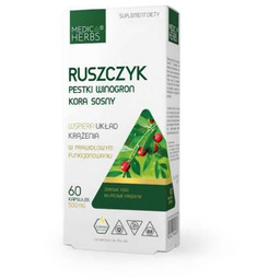 Medica Herbs Ruszczyk Pestki Winogron Kora Sosny, 60
