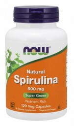 NOW FOODS Spirulina 500 mg (120 kaps.)