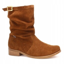 Botki Wojas x Bartek welur wsuwane brązowe r.