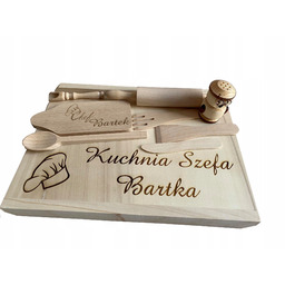 Zestaw kuchenny dla dzieci mały kucharz grawer